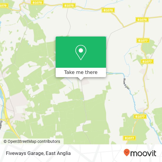 Fiveways Garage map