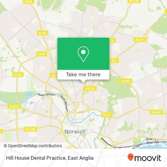 Hill House Dental Practice map