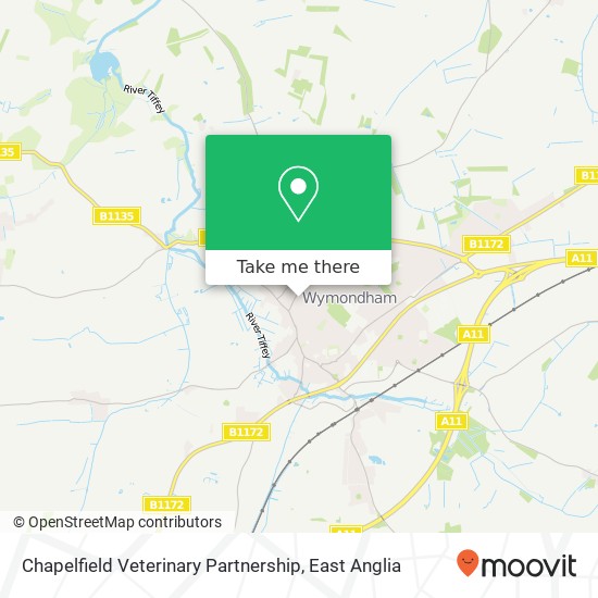 Chapelfield Veterinary Partnership map