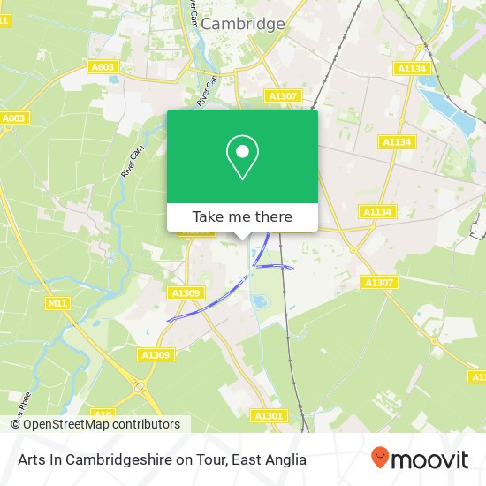 Arts In Cambridgeshire on Tour map