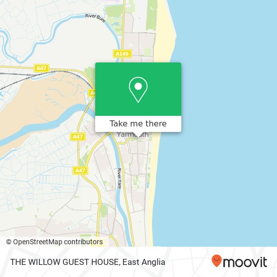 THE WILLOW GUEST HOUSE map
