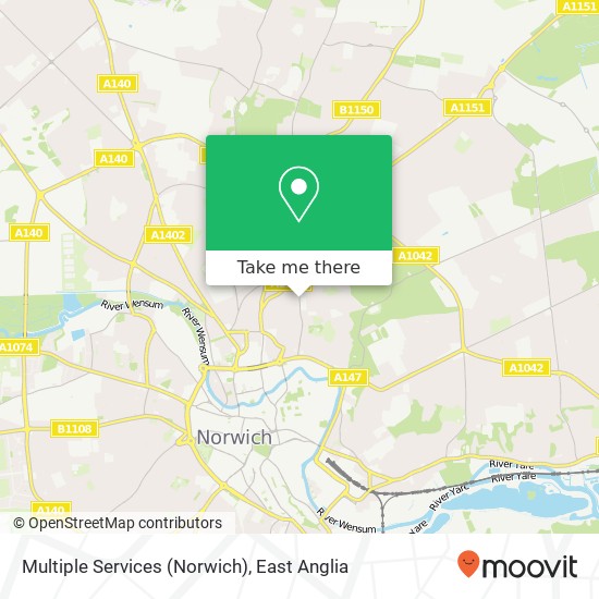 Multiple Services (Norwich) map