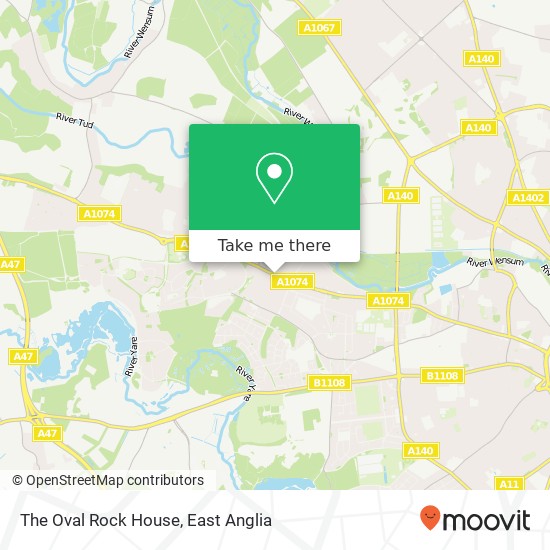 The Oval Rock House map