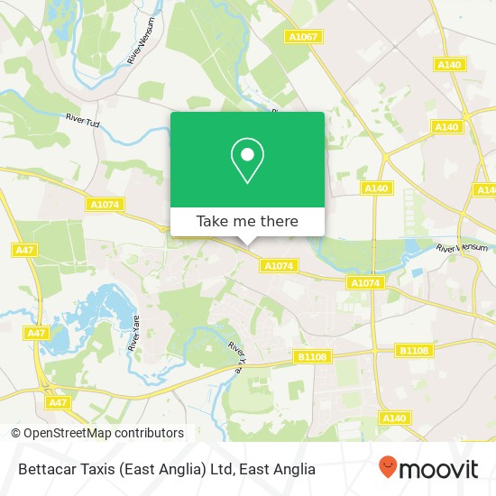 Bettacar Taxis (East Anglia) Ltd map