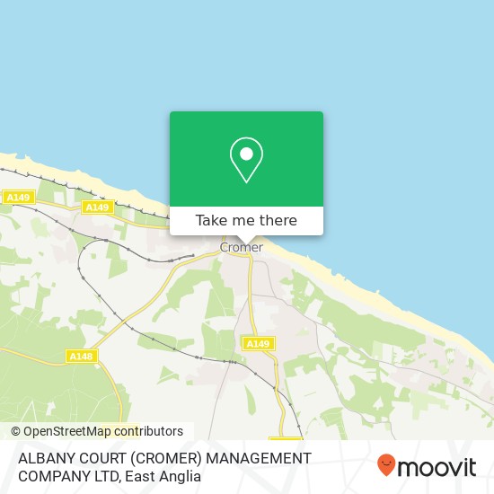 ALBANY COURT (CROMER) MANAGEMENT COMPANY LTD map