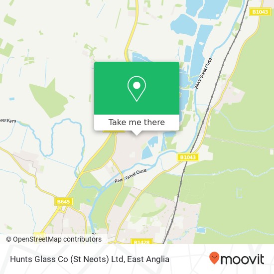 Hunts Glass Co (St Neots) Ltd map