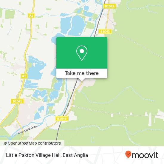 Little Paxton Village Hall map