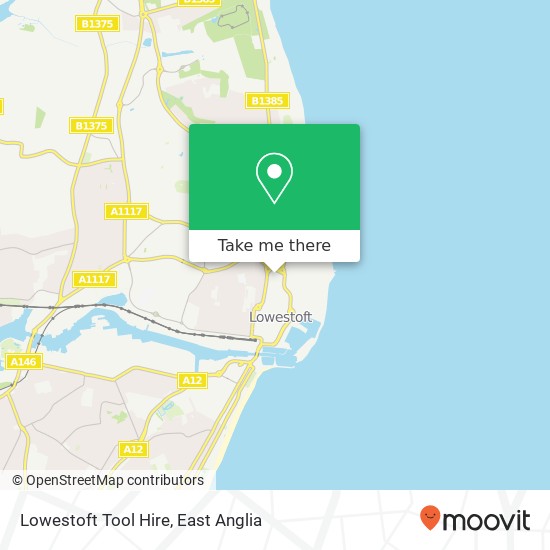 Lowestoft Tool Hire map