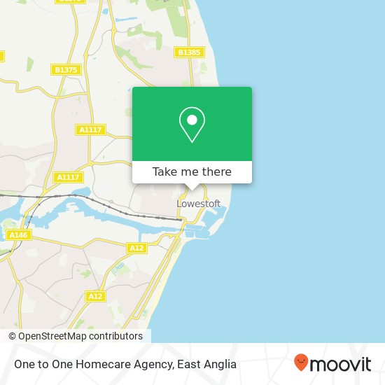 One to One Homecare Agency map