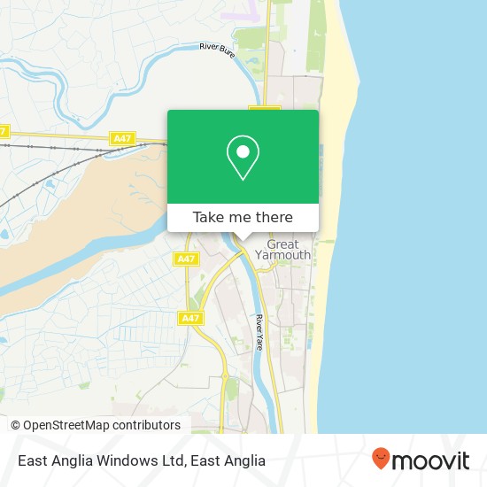 East Anglia Windows Ltd map