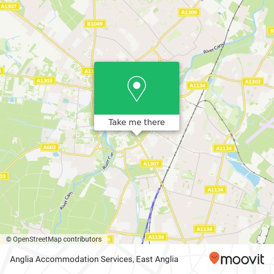Anglia Accommodation Services map