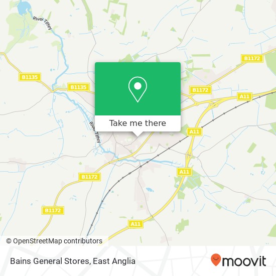 Bains General Stores map