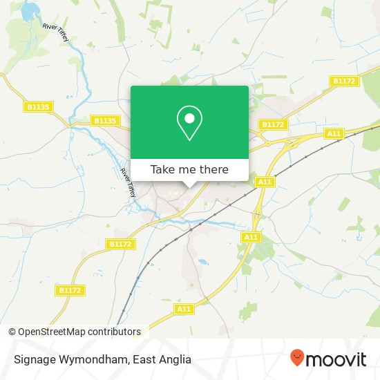 Signage Wymondham map