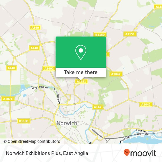 Norwich Exhibitions Plus map