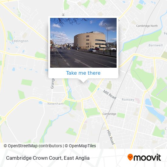 Cambridge Crown Court map