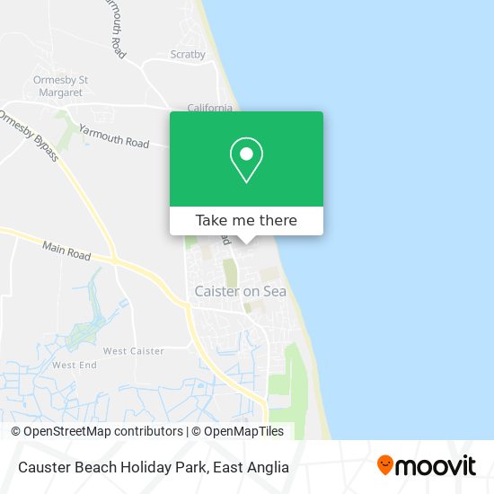 Causter Beach Holiday Park map
