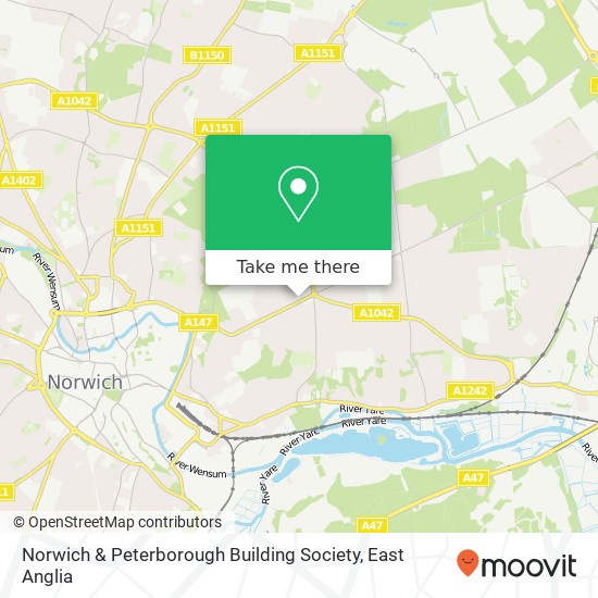 Norwich & Peterborough Building Society map