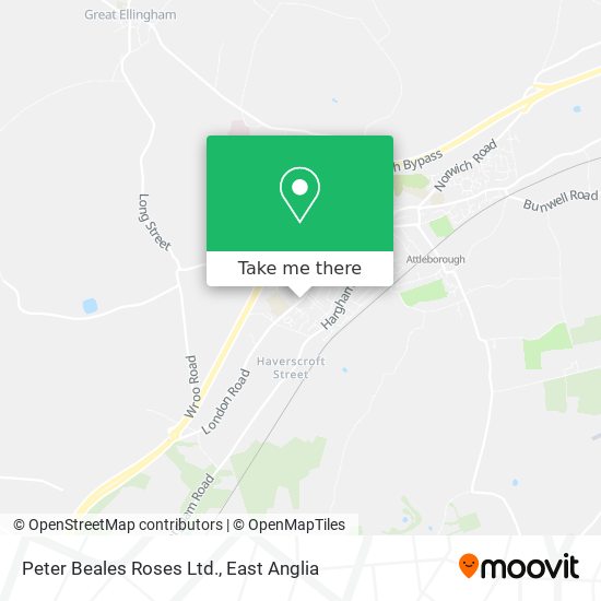 Peter Beales Roses Ltd. map