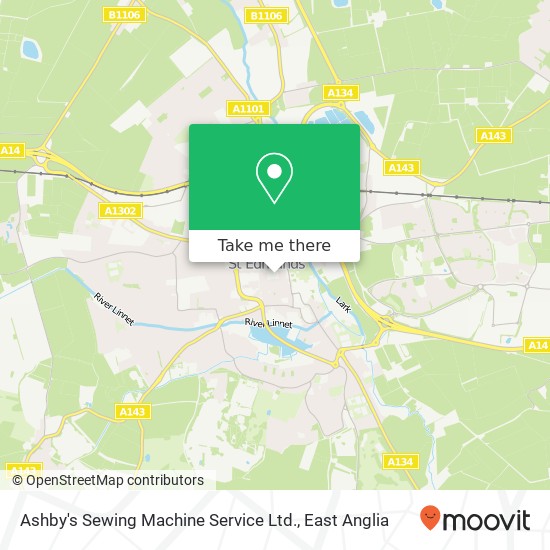 Ashby's Sewing Machine Service Ltd. map