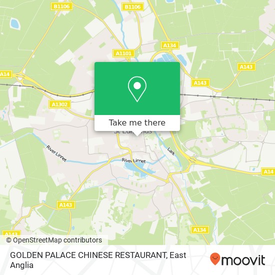 GOLDEN PALACE CHINESE RESTAURANT map