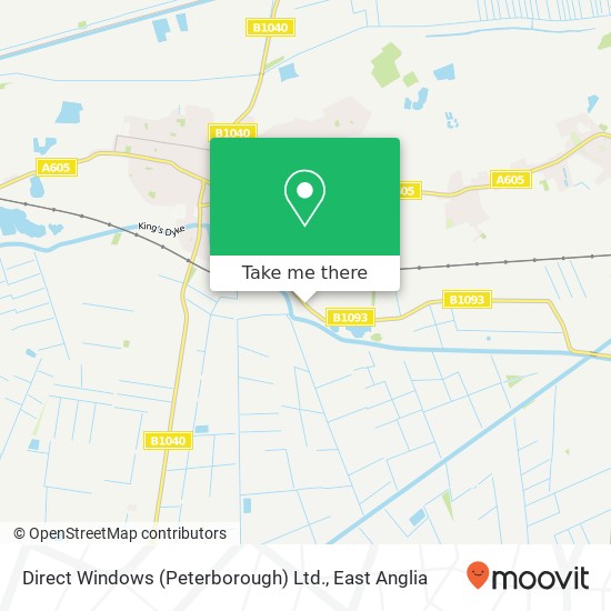Direct Windows (Peterborough) Ltd. map