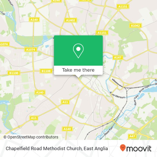 Chapelfield Road Methodist Church map