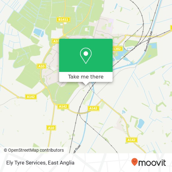 Ely Tyre Services map