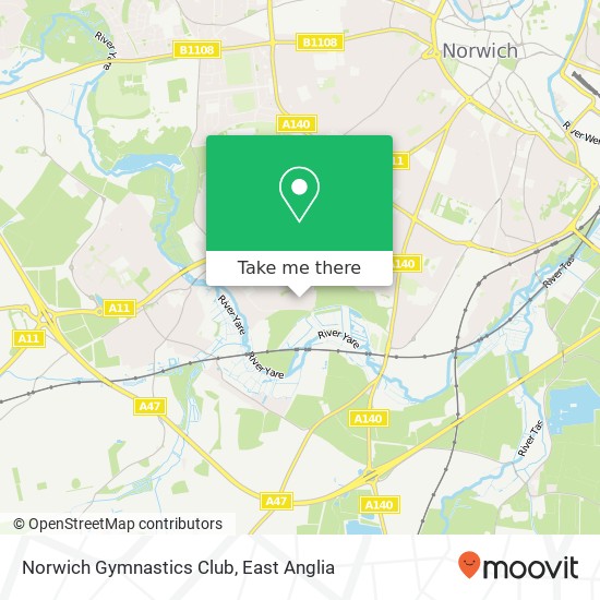 Norwich Gymnastics Club map