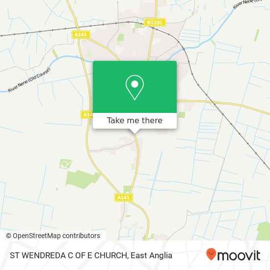 ST WENDREDA C OF E CHURCH map