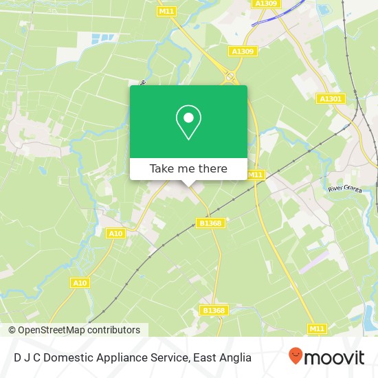 D J C Domestic Appliance Service map