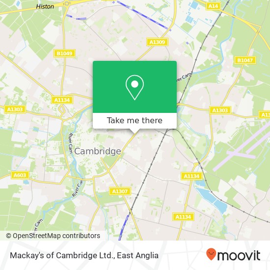Mackay's of Cambridge Ltd. map