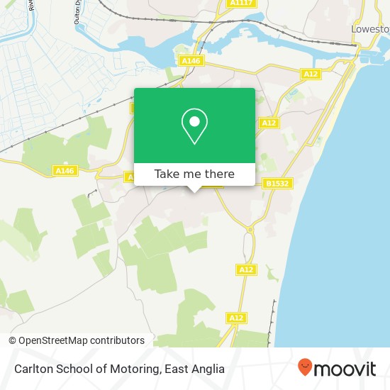 Carlton School of Motoring map