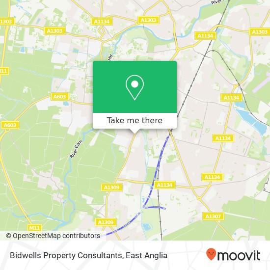 Bidwells Property Consultants map