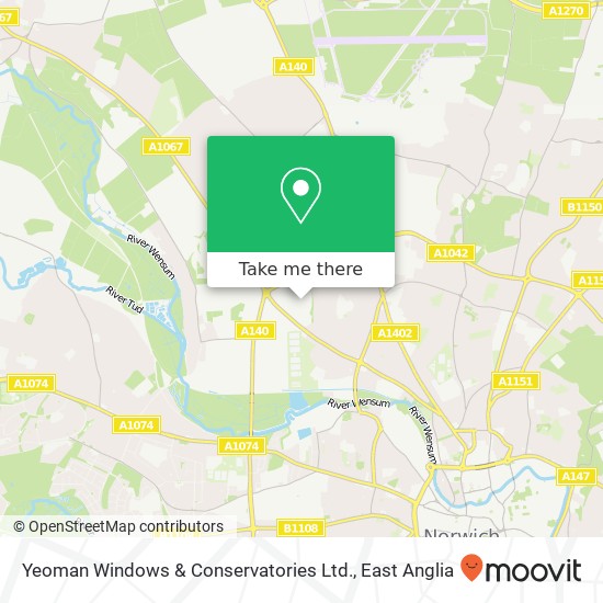 Yeoman Windows & Conservatories Ltd. map