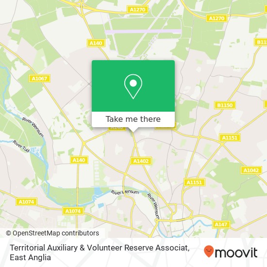 Territorial Auxiliary & Volunteer Reserve Associat map