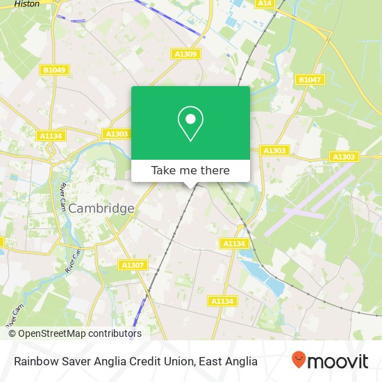 Rainbow Saver Anglia Credit Union map