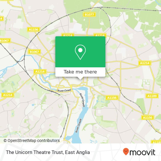 The Unicorn Theatre Trust map