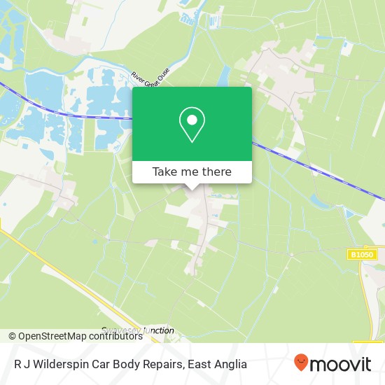 R J Wilderspin Car Body Repairs map