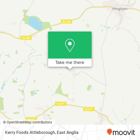Kerry Foods Attleborough map