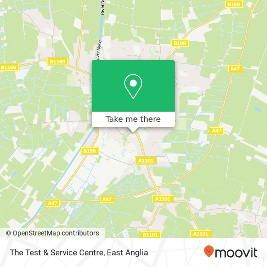 The Test & Service Centre map