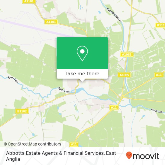 Abbotts Estate Agents & Financial Services map