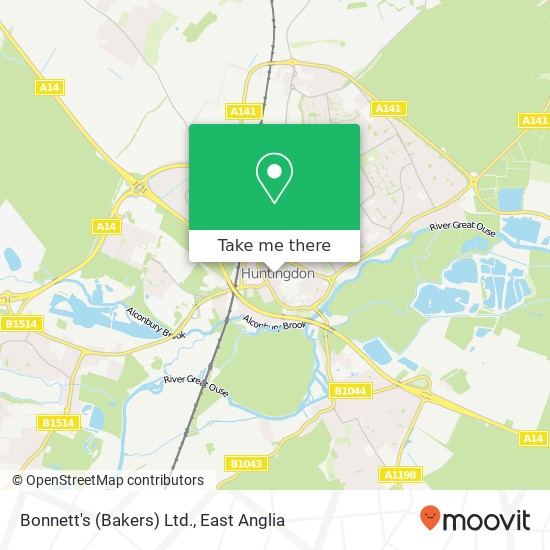 Bonnett's (Bakers) Ltd. map