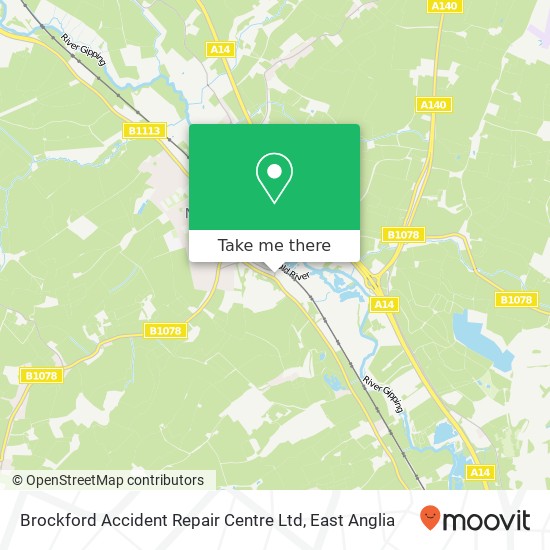 Brockford Accident Repair Centre Ltd map