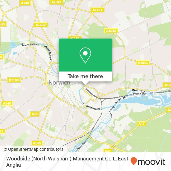 Woodside (North Walsham) Management Co L map