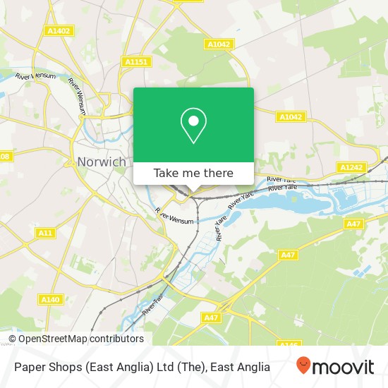 Paper Shops (East Anglia) Ltd (The) map