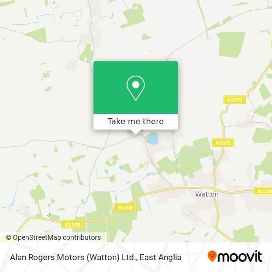 Alan Rogers Motors (Watton) Ltd. map
