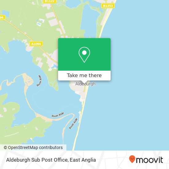 Aldeburgh Sub Post Office map
