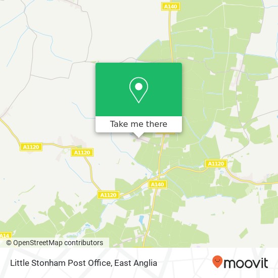 Little Stonham Post Office map