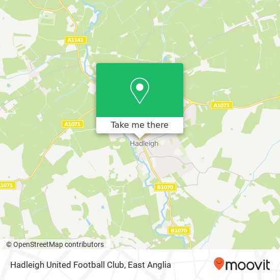 Hadleigh United Football Club map