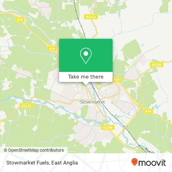 Stowmarket Fuels map